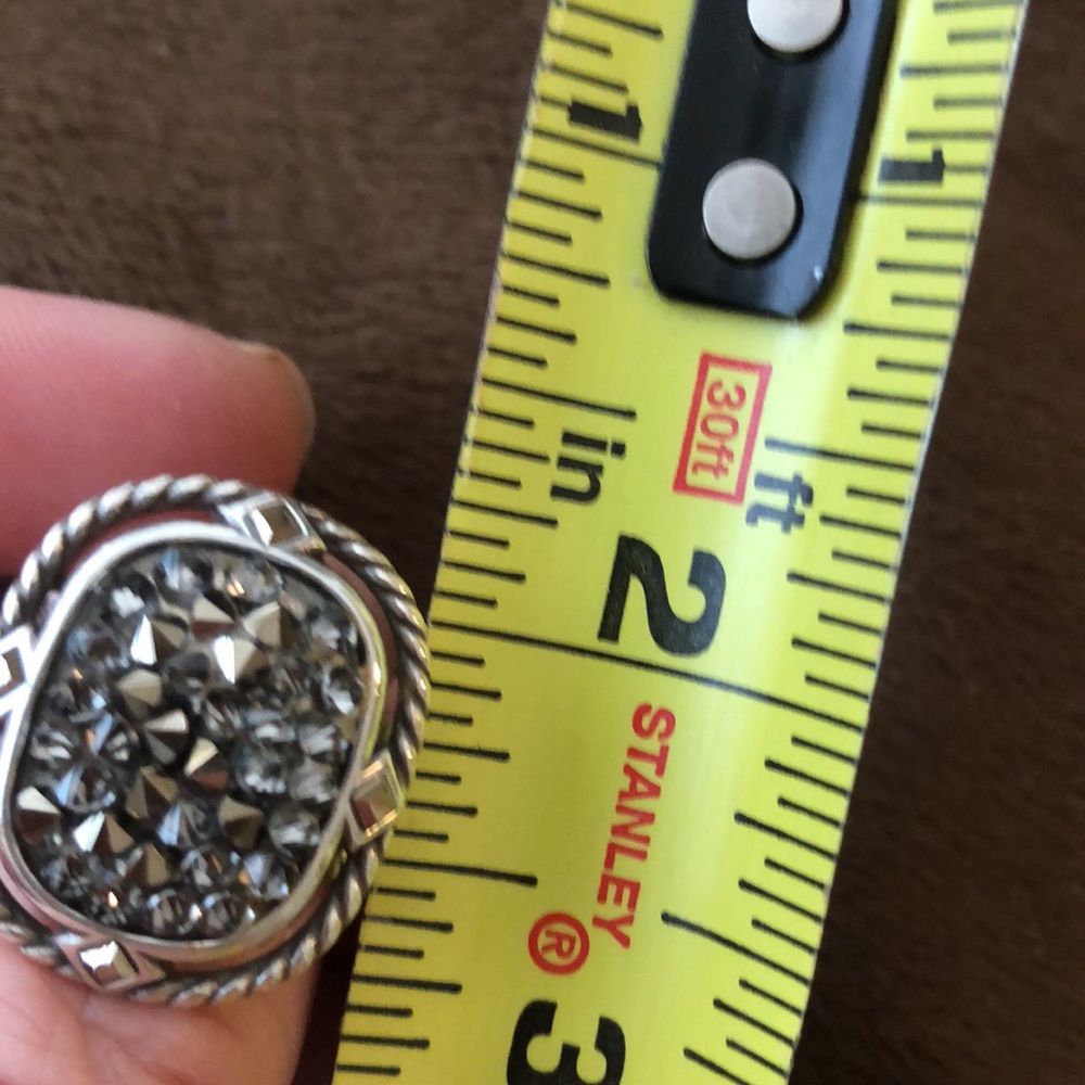 Brighton Graphite Crystal Retired Ring - image 4